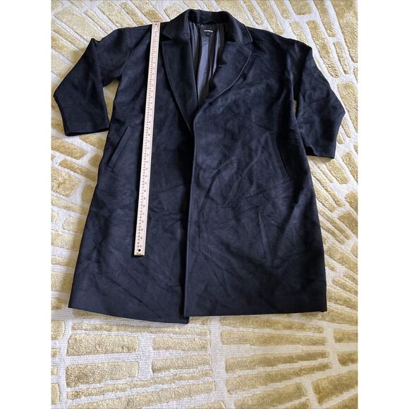 Express Wool Long Black Coat XL EUC Style# 028940064 - Picture 2 of 6